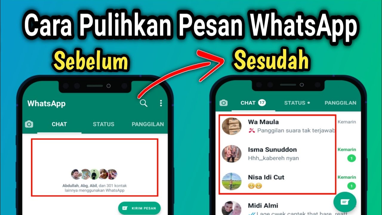 Cara Mengembalikan Chat Whatsapp Yang Terhapus Lama Belum Dicadangkan