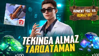 Free Fireda Tekinga Almaz Olish 2026 Komentariya Yoz Va Almaz Oling Xonfiredan Almazlar