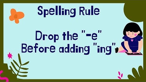 Spelling Rule Drop the "-e" before adding "-ing" | Practice Spelling | How to Spell