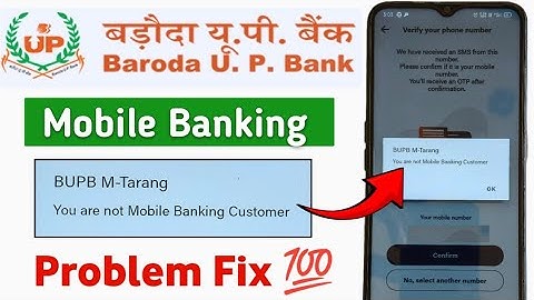 You are not mobile banking costumer | bupb m tarag login problem solve 2025 |