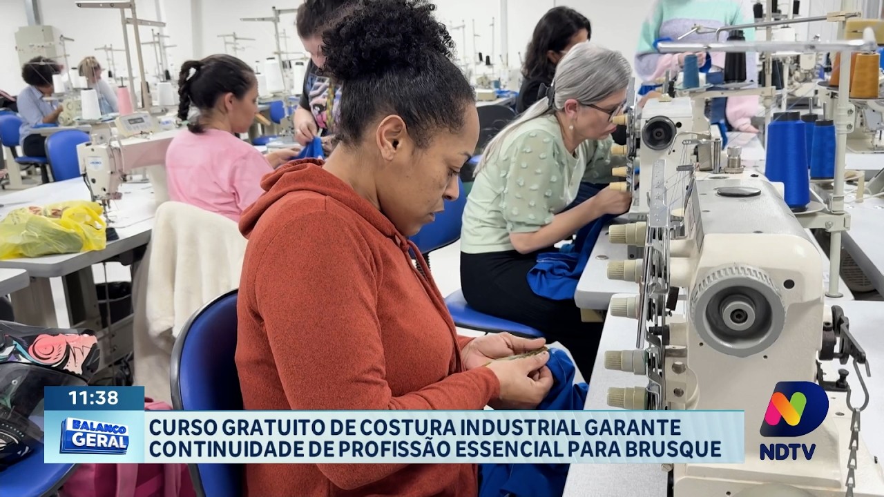 Brusque oferece curso gratuito para formação em costura industrial