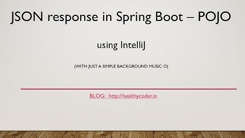 JSON response in Spring Boot - POJO