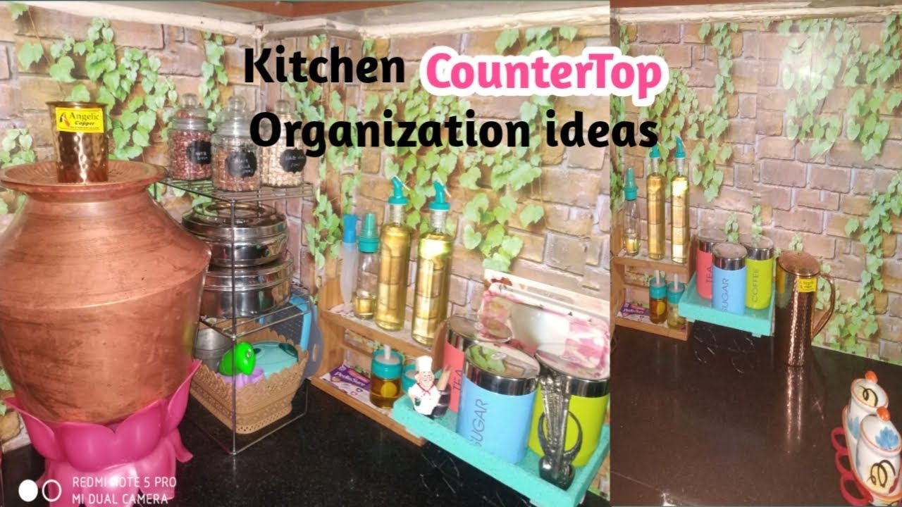 My Kitchen Countertop Organization idea/Non Modular Kitchen counterTop