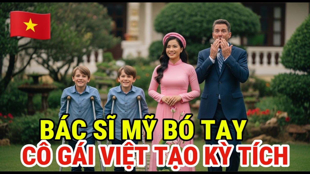 Bác sĩ Mỹ bó tay, cô gái Việt dùng kim châm cứu giúp cặp song sinh liệt đứng dậy đi lại kỳ diệu ở Mỹ