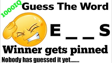 If you guess the word, you win Shout-out and get Pinned...