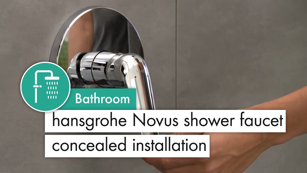 hansgrohe Novus shower faucet concealed installation YouTube