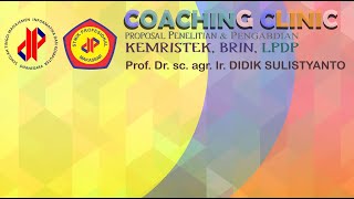 Coaching Clinic Proposal Penelitian Dan Pengabdian