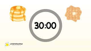 Breakfast Pancakes and Waffles Timer – 30 Minutes Countdown With Calm Music | Cozy Classroom Timer screenshot 3