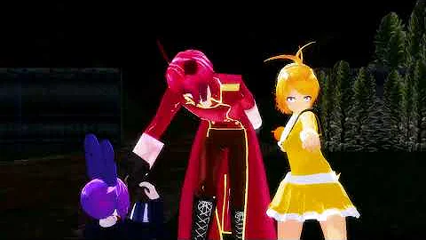 (MMD) Five Nights at Freddy's - It's not nice to throw people (Frozen scene)