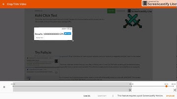kohi click test highest score ever