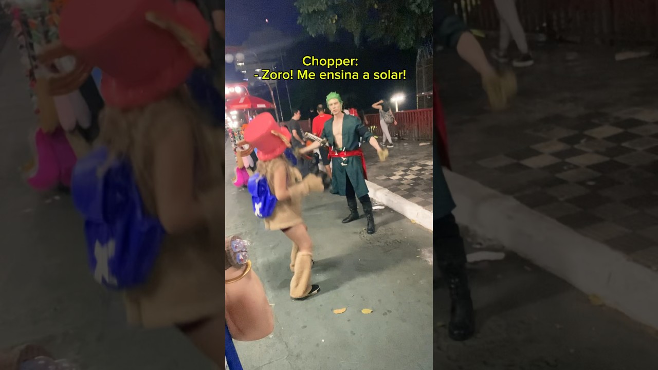 “Zoro me ensina a Solar!” - Chopper, Zoro e Nami Cosplay