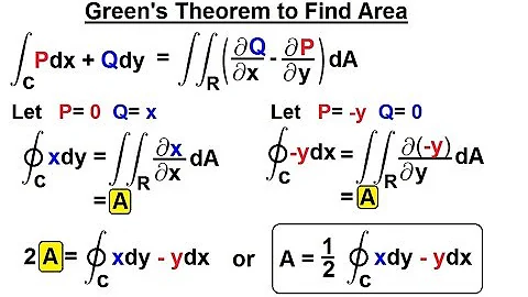 Calculus 3: Green's Theorem (18 of 21) Using Green's Theorem to Find Area