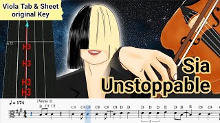 Sia - Unstoppable Viola Sheet