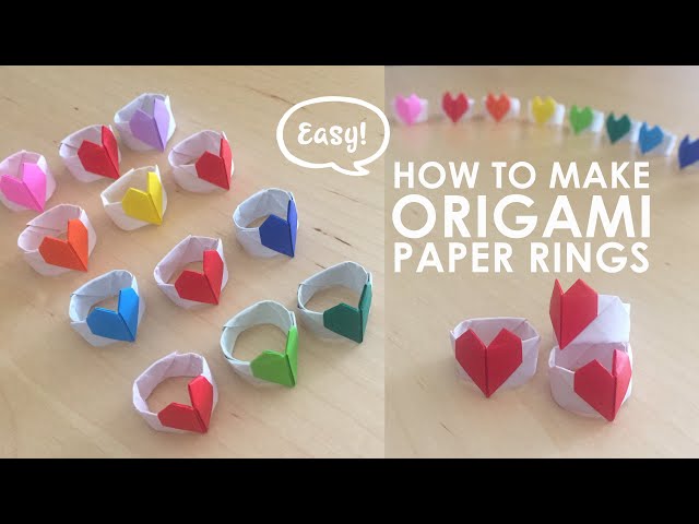 Paper Rings | Origami Heart Ring Tutorial | How to make a Paper Heart Ring | Easy Origami class=