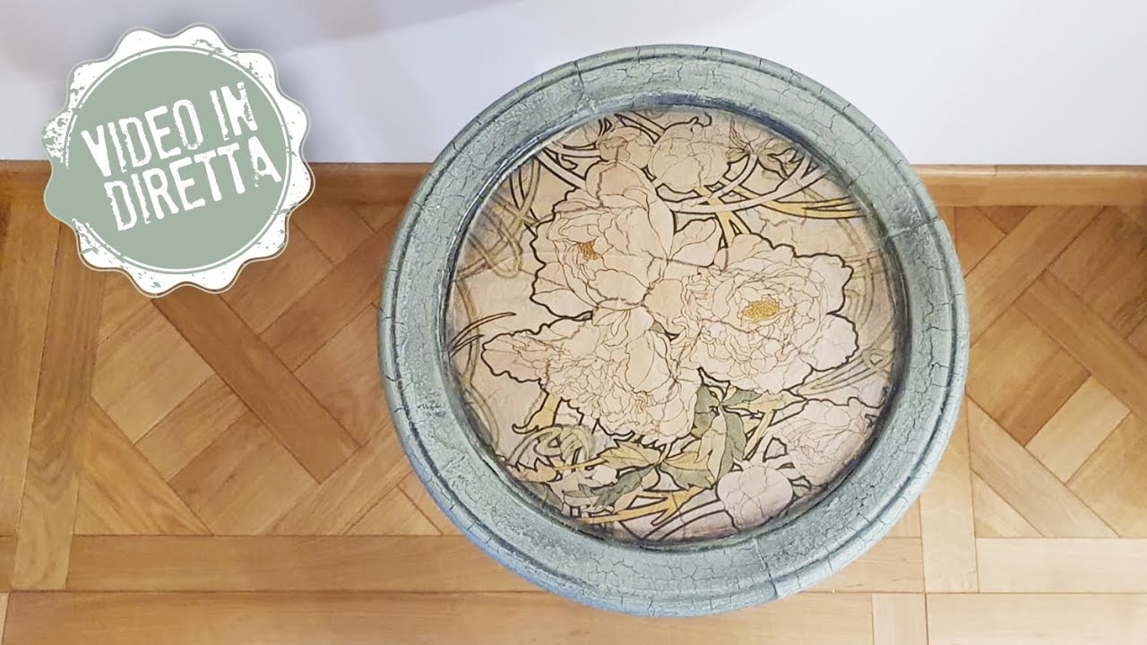 Set di Crackling Gel & Paste Posh Chalk come utilizzarlo con il decoupage! 48° MAGIC PAINT TEA TALK