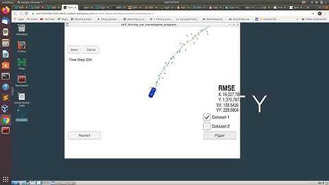 Kalmanfilter LIDAR data simulation video