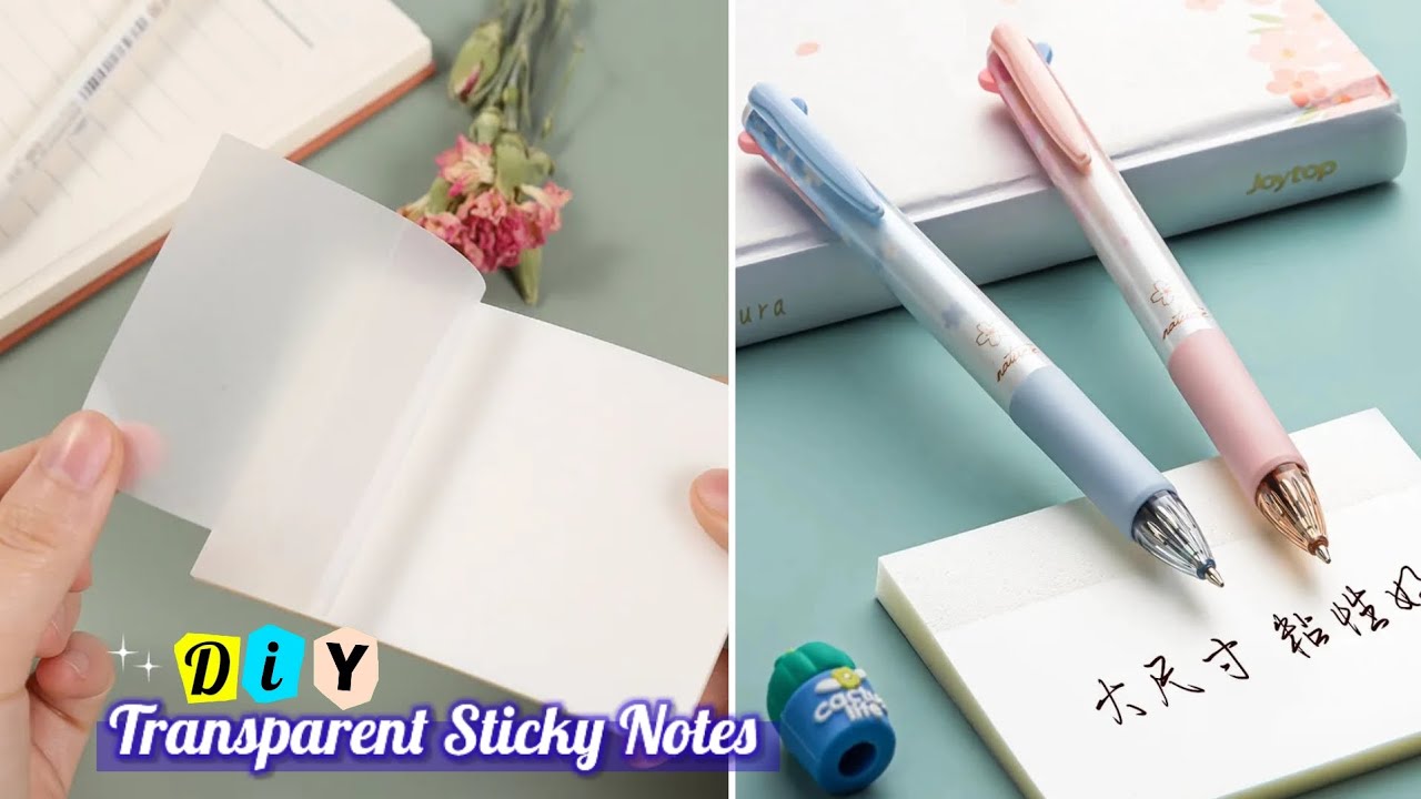 How to make Transparent Sticky Notes at Home _ DIY Transparent