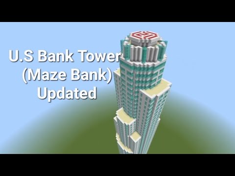 How to build U.S Bank Tower (Maze Bank) GTA V Minecraft tutorial - YouTube