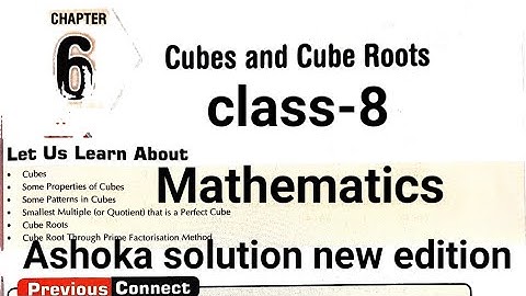 cube and cube roots || class-8 || chapter-6 || mathematics || ashoka solution new edition