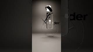 Glass material robot made in blender #b3d