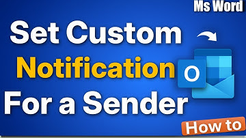 Aangepaste meldingsgeluiden instellen voor een afzender in Outlook