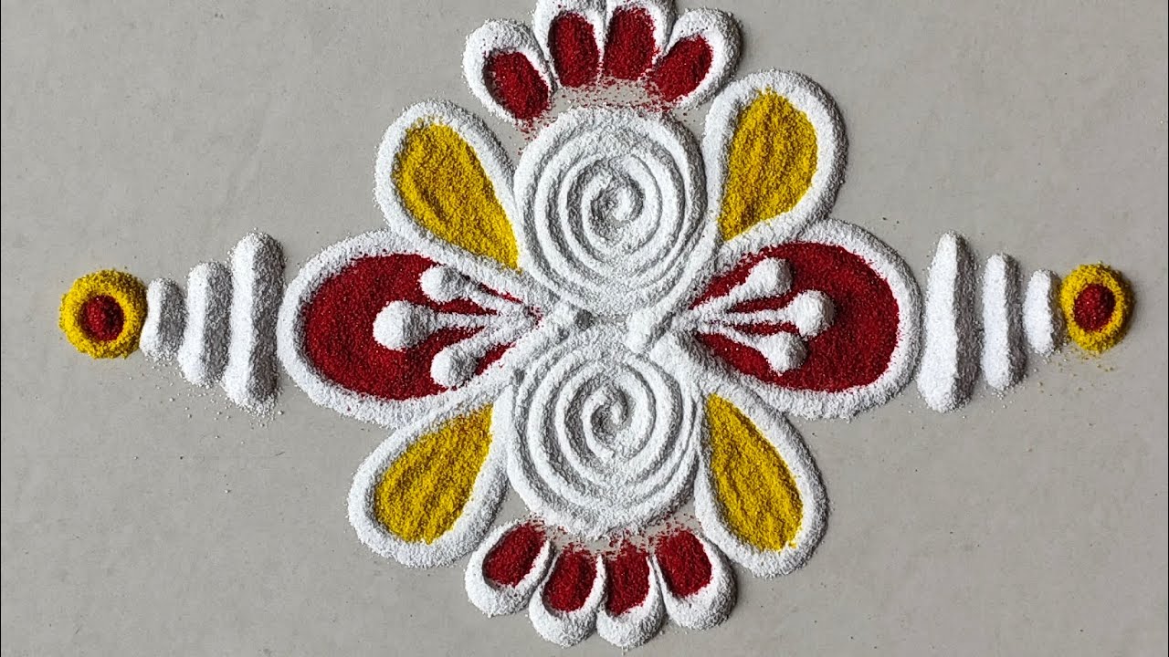 साधी रांगोळी डिझाइन 🌼🌼#रांगोळीडिजाइन 