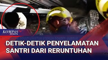 Eksklusif! Detik-Detik Santri Korban Ponpes Al-Khoziny Berhasil Diselamatkan dari Reruntuhan