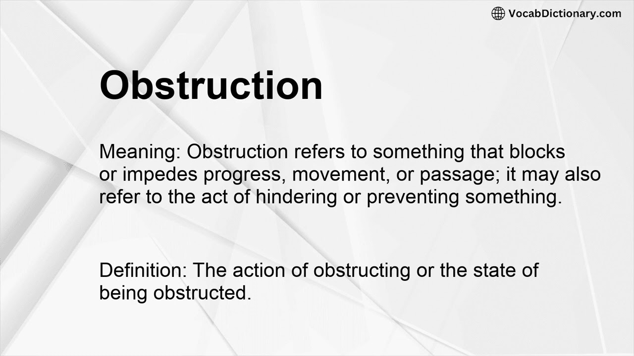 Obstruction Meaning