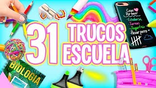 31 TRUCOS PARA LA ESCUELA QUE TIENES QUE SABER ❤️COMPILACIÓN