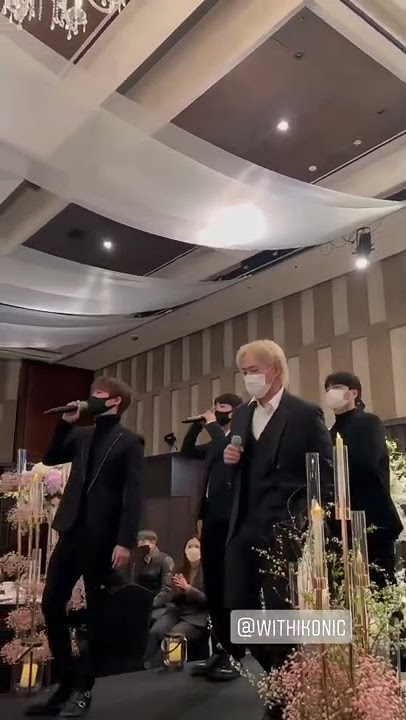iKON attend at PK Bounce's Wedding. iKON sang My Type at Pk Bounce's Wedding