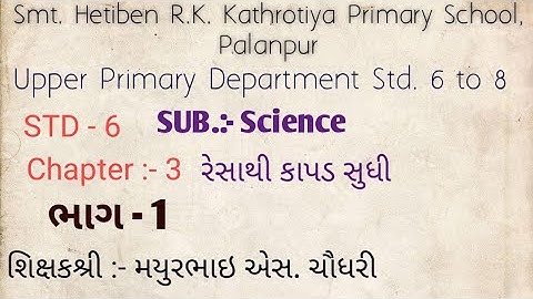 std 6 path 3 bhag 1 resathi kapad sudhi Mayurbhai
