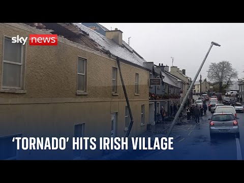Extreme weather: Irish village hit by 'tornado'