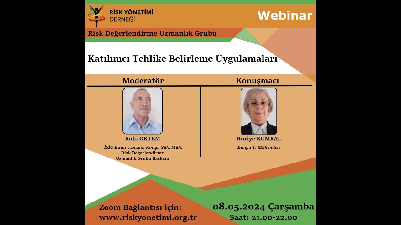 RİSKYÖN WEBINAR: “Katılımcı Tehlike Belirleme Uygulamaları”