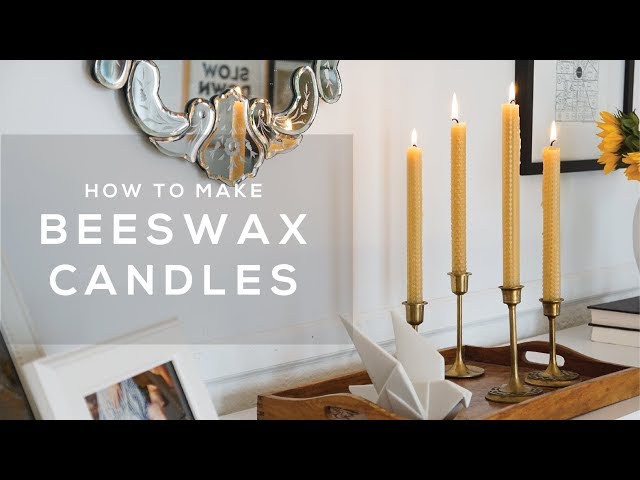 How to make Dipped Beeswax Taper Candles with Old World Charm