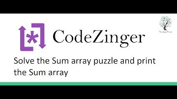 Solve the Sum array puzzle and print the Sum array by javascript in codezinger