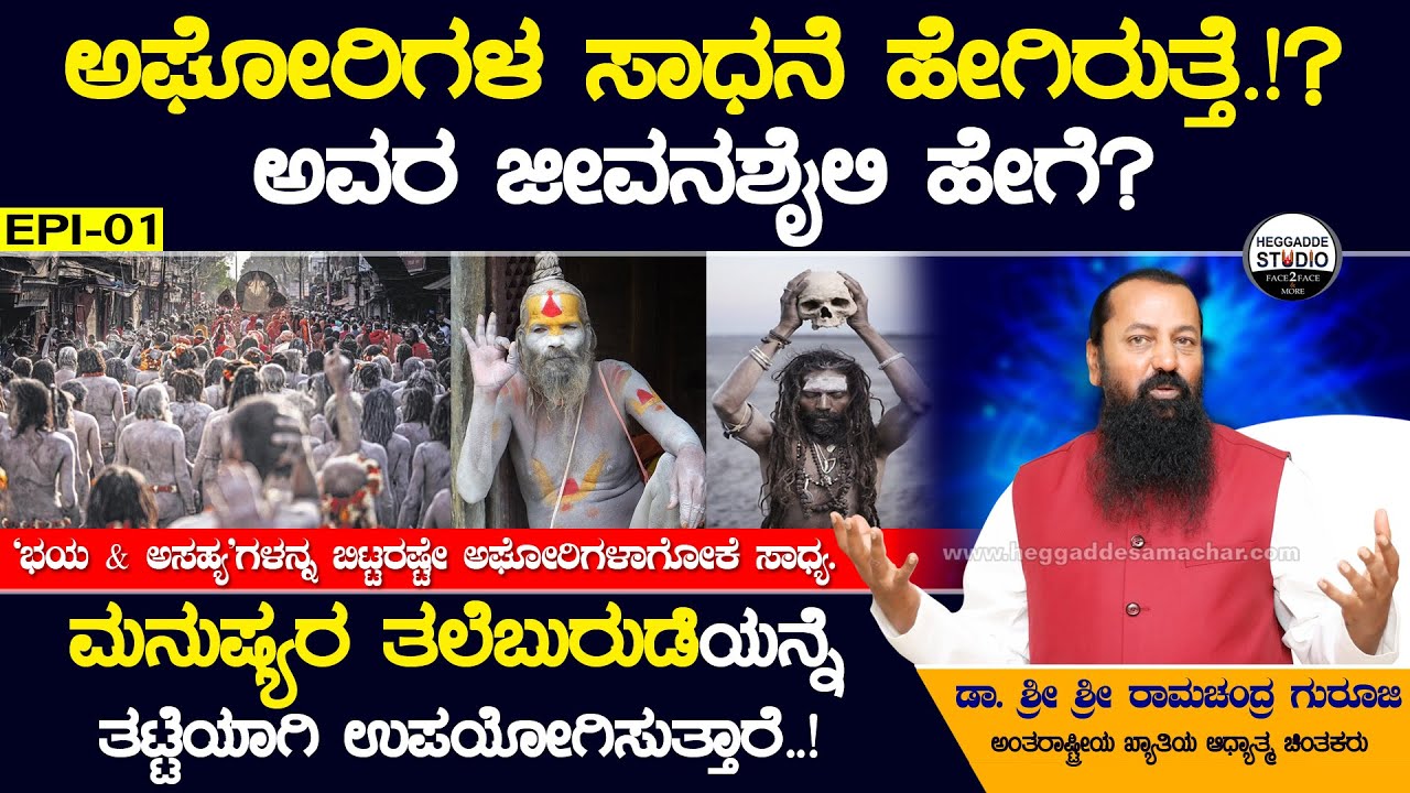 ಅಘೋರಿಗಳ ಸಾಧನೆ ಹೇಗಿರುತ್ತೆ.!?ಅವರ ಜೀವನಶೈಲಿ ಹೇಗೆ? Dr Sri Sri Ramachandra Guruji  | Heggadde Studio