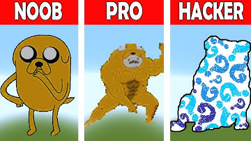 NOOB VS PRO VS HACKER Minecraft Pixel art Jack from Adventure Time