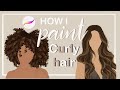 How to draw curly hair on Procreate (Procreate tutorial for beginners)