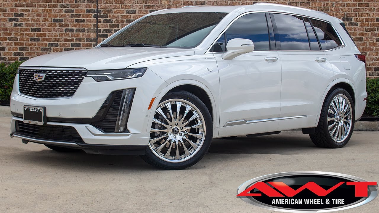 AWT - White 2020 Cadillac XT6 - 22" Chrome Lexani Forged "LF-762
