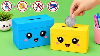 DIY Money Bank 💰| No Glue. No Tape. NoStapler | Easy Origami Coin Box ☑️