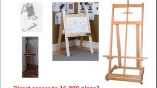 Easel plans: Would you like to make a Painting Easel? click here Click This Link http://youtube.com/watch?v=e2zRB14An0o.