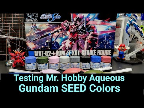 Testing Mr- Hobby Aqueous Gundam SEED Colors