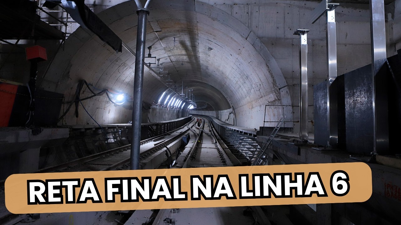 TRECHO DA LINHA 6 ATINGE 87% DE CONCLUSÃO