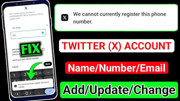 twitter we cannot currently register this phone number | twitter number change problem #twitter
