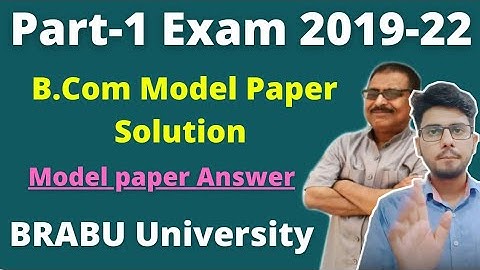 Brabu Part-1 model paper solution b.com auditing