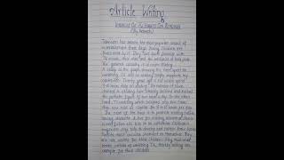 Class 9/10/11/12 Article writing format with example || Cbse board English writing skill