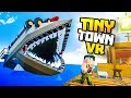 1000ft MECHALODON ATTACKS MY RAFT! - Tiny Town Part 88