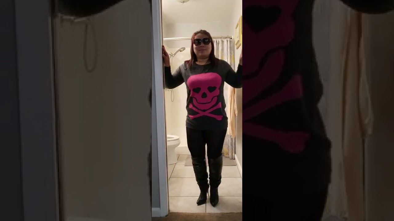 "Rare Frederick of Hollywood boots" over the knees with metal heels.