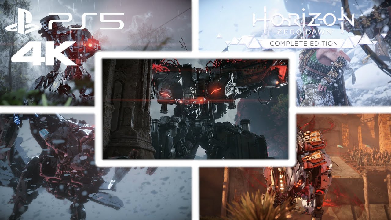 Horizon Zero Dawn Remastered - All Boss Fights In Order 4K PS5