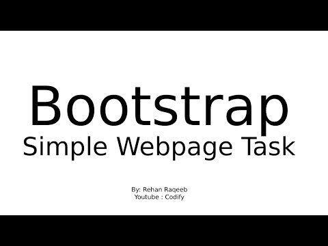 Bootstrap Simple Web-page task with basic guidelines